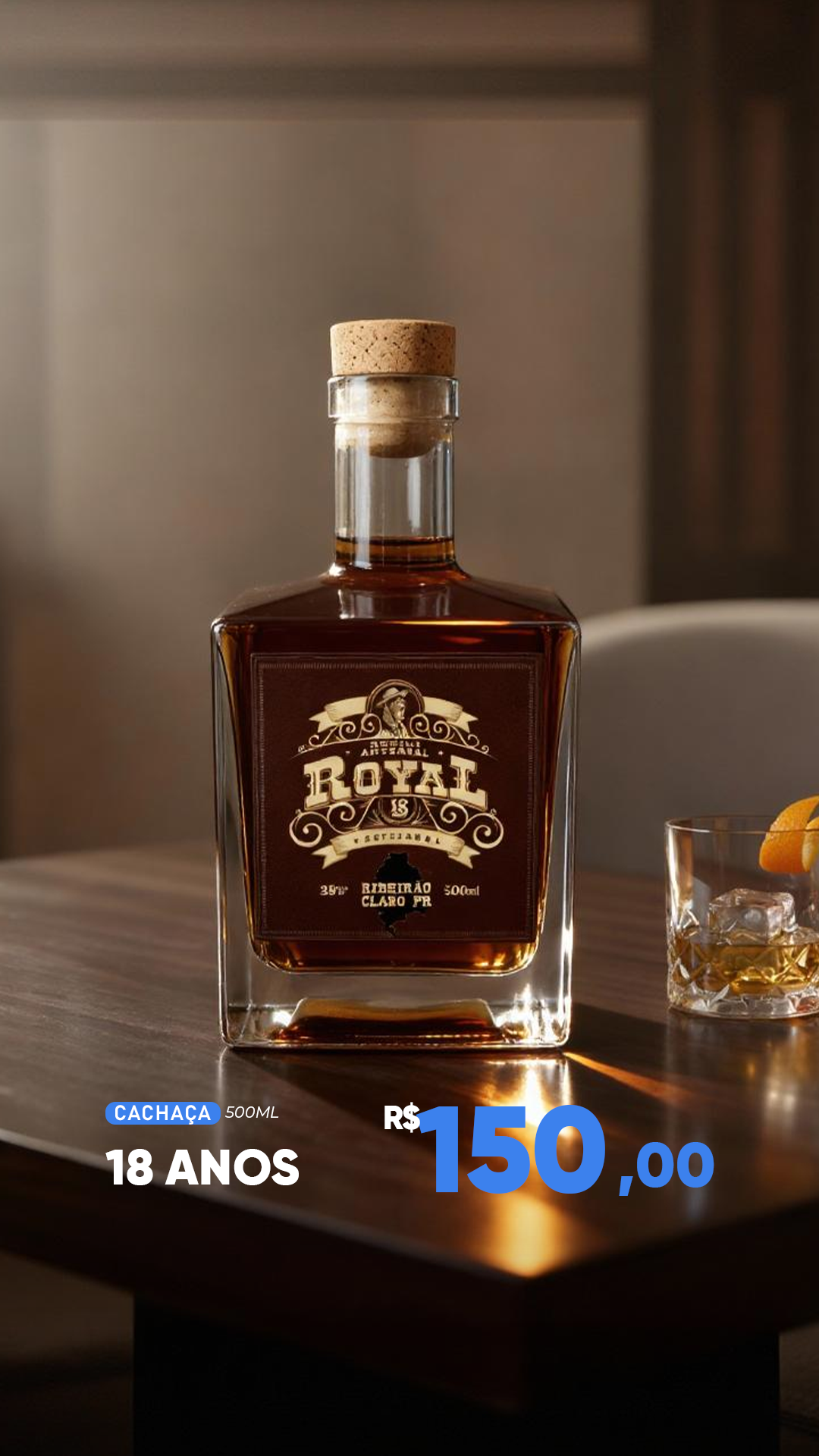 Cachaça Royal 18 anos 500 ml